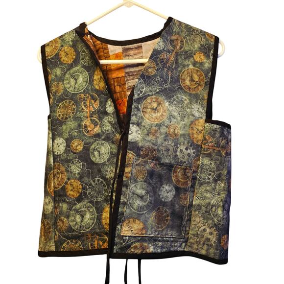 Reversible Celestial Moon & Star Vest - Unique Design - Picture 3 of 6